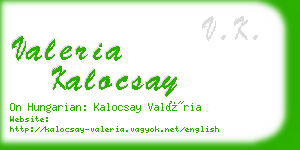 valeria kalocsay business card